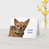 Chihuahua Sniff Birthday Card Karte (Gelbe Blume)