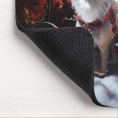 Chihuahua Snowy Sleigh Weihnachtsdekor Mousepad (Ecke)