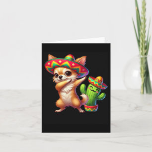 Chihuahua Sombrero Cinco De Mayo Mexican Cactus Ki Karte