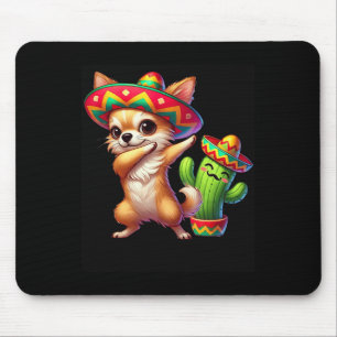 Chihuahua Sombrero Cinco De Mayo Mexican Cactus Ki Mousepad
