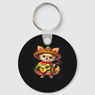 Chihuahua Sombrero Gitarre Cinco De Mayo Mexikanis Schlüsselanhänger