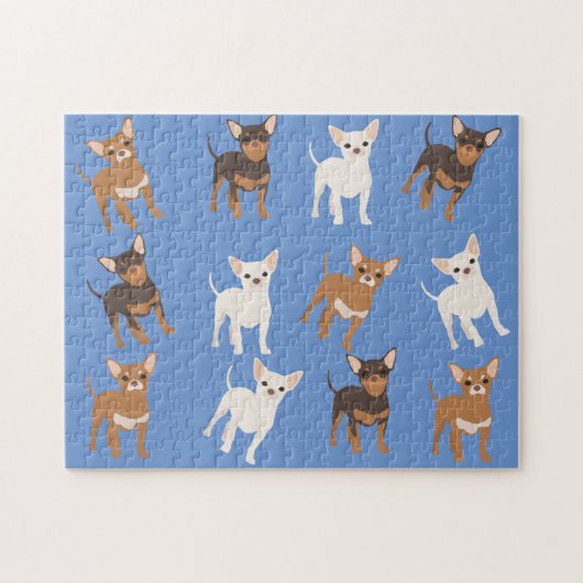 Chihuahua Spaß Dog Breed Puzzle (Horizontal)