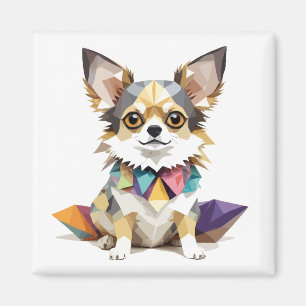 Chihuahua spielerisch Adorable Fun Animal Colorful Magnet