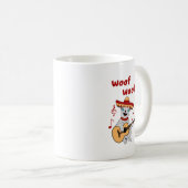 Chihuahua spielt Gitarre. Funny Dog Kaffeetasse (VorderseiteRechts)