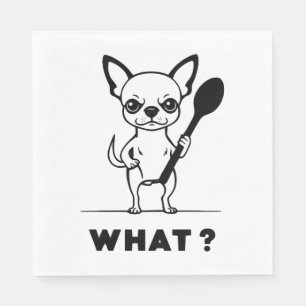 Chihuahua Spoon Surprise Funny Dog Art Serviette