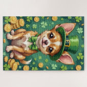 Chihuahua St Patrick’s Day Cute Lucky Dog Puzzle (Horizontal)