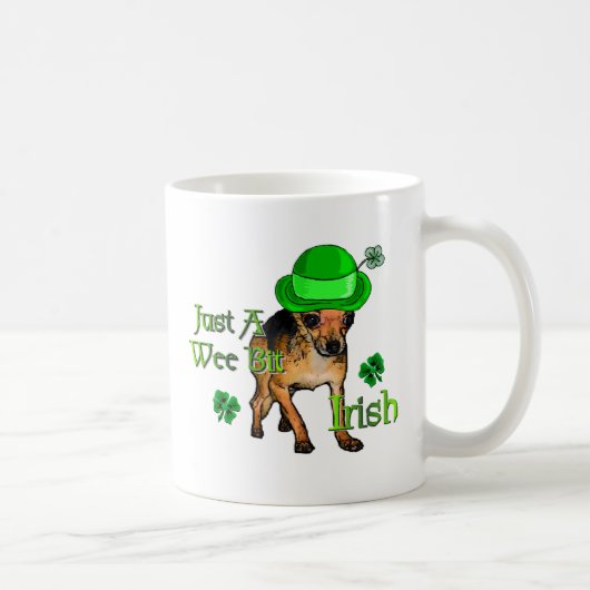 Chihuahua St Patrick's Day Kaffeetasse (Rechts)