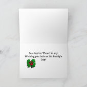 Chihuahua St Patrick's Day Karte (Innenseite)