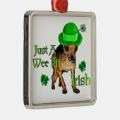 Chihuahua St Patrick's Day Silbernes Ornament (Rechts)