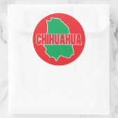Chihuahua Staat Runder Aufkleber (Tasche)