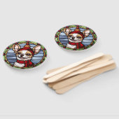 Chihuahua Stached Glass Christmas Fächer (Non-assembled)