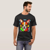 Chihuahua - Stained Glass Pop Art_4 T-Shirt (Vorne ganz)