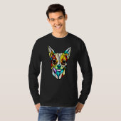 Chihuahua - Stained Glass Pop Art Premium_1 T-Shirt (Vorne ganz)