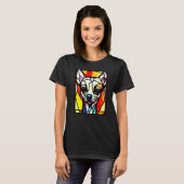 Chihuahua - Stained Glass Pop Art Premium_4 T-Shirt (Vorne ganz)