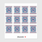 Chihuahua Stars rot weiß und blau 4. Juli Aufkleber (Blatt)