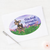 Chihuahua Stationery Ovaler Aufkleber (Umschlag)