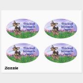 Chihuahua Stationery Ovaler Aufkleber (Blatt)