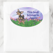 Chihuahua Stationery Ovaler Aufkleber (Tasche)