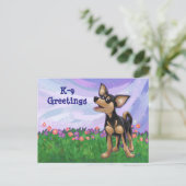 Chihuahua Stationery Postkarte (Stehend Vorderseite)