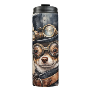 Chihuahua-Steampunk-Hund Thermosbecher
