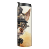 Chihuahua-Steampunk-Hund Thermosbecher (Nach rechts gedreht)