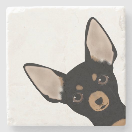 Chihuahua Steinuntersetzer (Vorderseite)