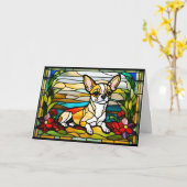 Chihuahua Stettglas Karte (Gelbe Blume)