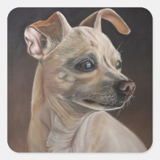 Chihuahua-Sticker Quadratischer Aufkleber
