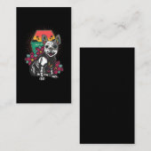 Chihuahua Sugar Skull Mexican Dog Visitenkarte (Vorne/Hinten)