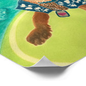 Chihuahua Surfing Poster (Ecke)