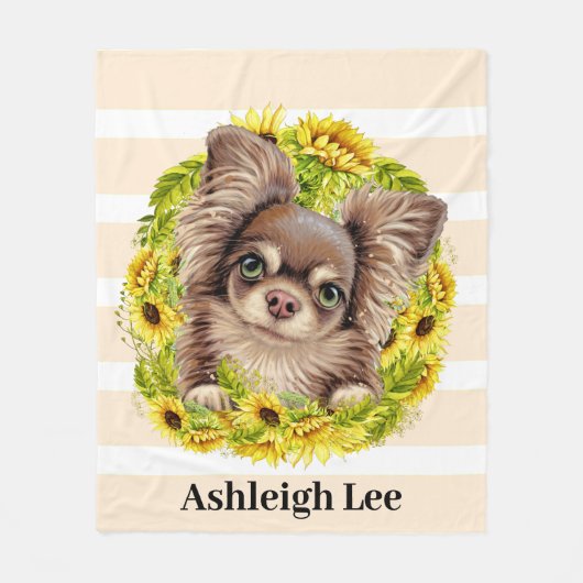 Chihuahua-Süsse Fleecedecke (Vorderseite)