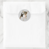 Chihuahua-Süsse Runder Aufkleber (Tasche)
