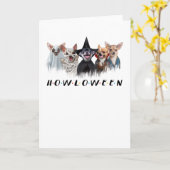 Chihuahua-T - Shirt-Chihuahua-Uferhalloween Karte (Gelbe Blume)