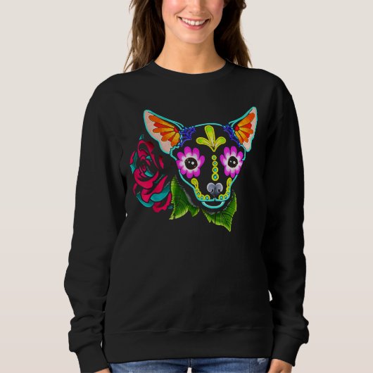 Chihuahua-Tag der Toten Sweatshirt (Vorderseite)