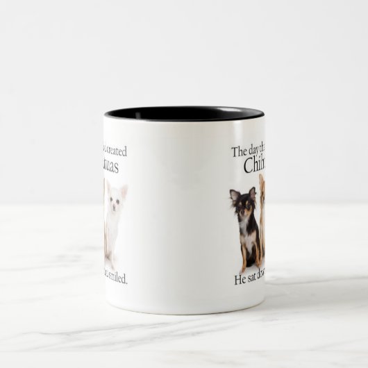 Chihuahua-Tasse Zweifarbige Tasse (Mittel)