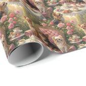 Chihuahua-Teeparty-Geschenkpapier Geschenkpapier (Rolleneckpunkt)