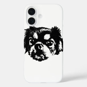 Chihuahua Tinte-Hundeetui – Ruhig & Minimal iPhone 16 Hülle