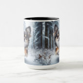Chihuahua Tri Color Weihnachtskaffee Tasse (Zentrum)
