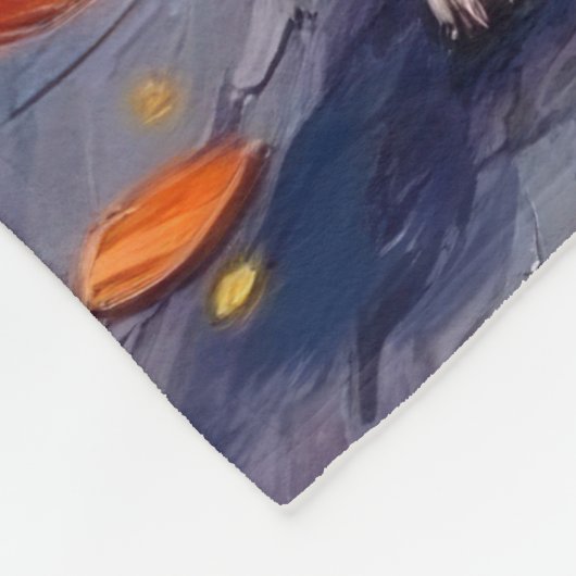 Chihuahua Trick-or-Treating in Halloween-Kostümen Fleecedecke (Ecke)