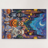 Chihuahua Trick-or-Treating in Halloween-Kostümen Puzzle (Horizontal)