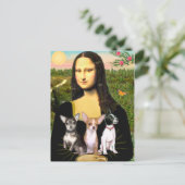 Chihuahua Trio - Mona Lisa Postkarte (Stehend Vorderseite)