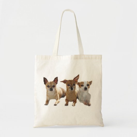 Chihuahua-Trio-Taschen-Tasche Tragetasche (Vorne)