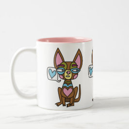 Chihuahua-Trio-Tasse Zweifarbige Tasse