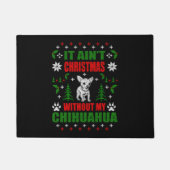 Chihuahua Ugly Christmas Sweater Fußmatte (Vorderseite)