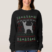 Chihuahua Ugly Sweater Christmas Funny Dog Lover Sweatshirt (Vorderseite)
