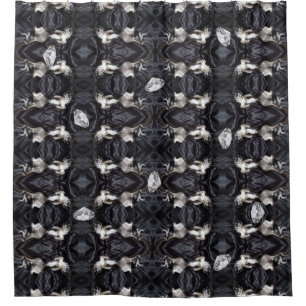 Chihuahua und Diamanten Duschvorhang