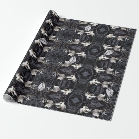 Chihuahua und Diamanten Geschenkpapier (Ungerollt)