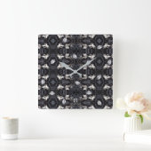 Chihuahua und Diamanten Quadratische Wanduhr (Zuhause)