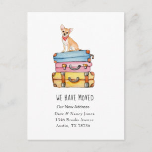 Chihuahua- und Gepäcktransporte Ankündigung Postka Postkarte