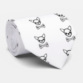Chihuahua und Knochen (editable) Krawatte (Gerollt)
